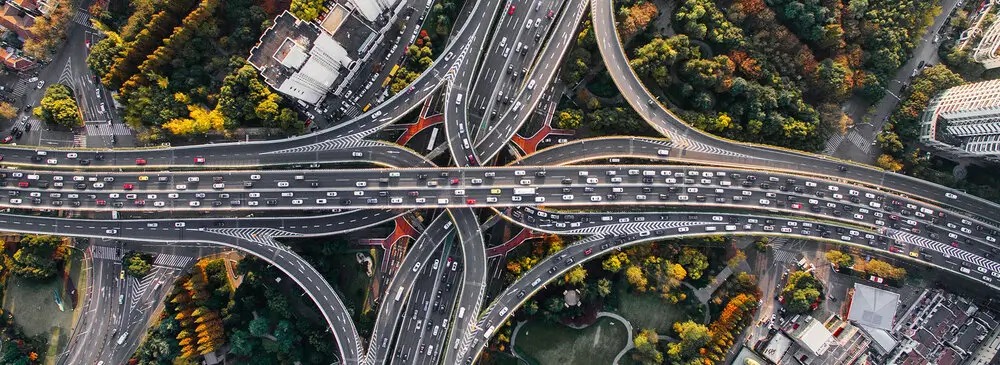Traffic on a busy motorway